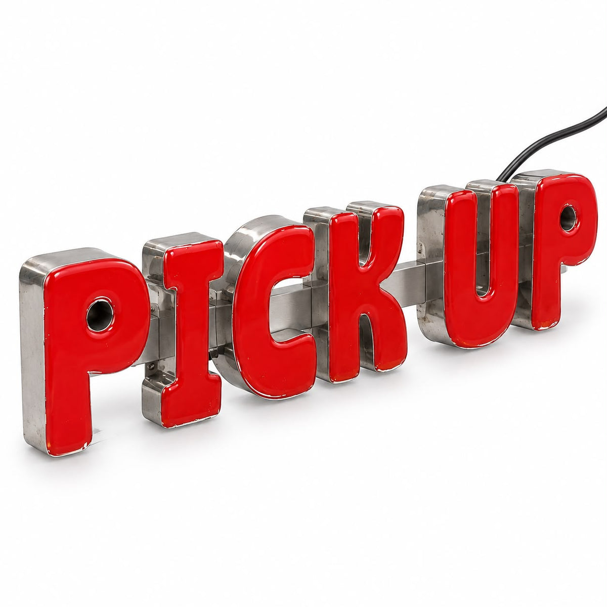 Illuminated PICK UP Sign — 3D Metal Letters