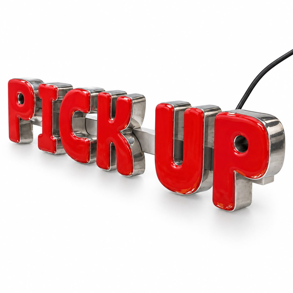 Illuminated PICK UP Sign — 3D Metal Letters