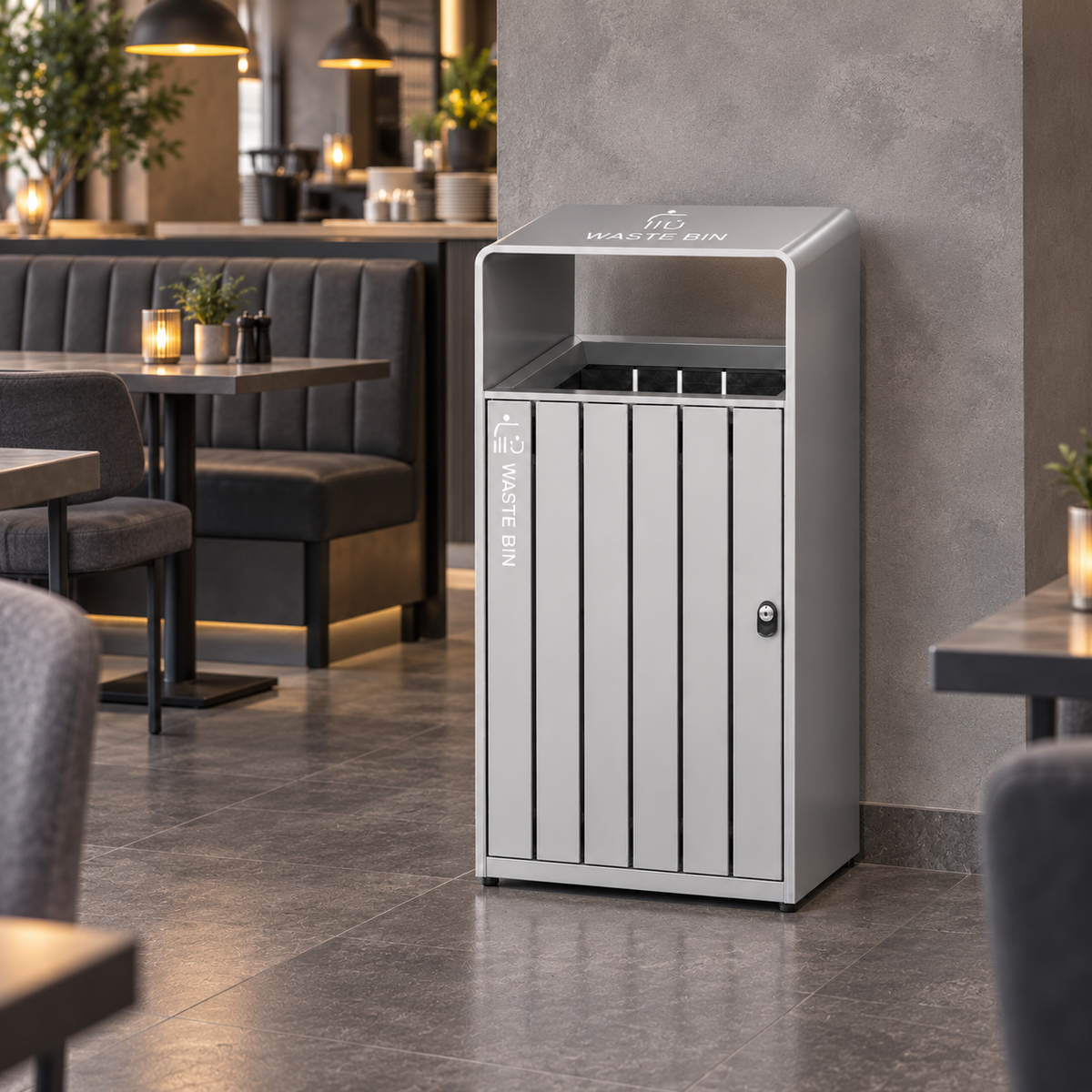 Commercial Stainless Steel Waste Bin