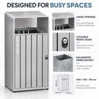 Commercial Stainless Steel Waste Bin