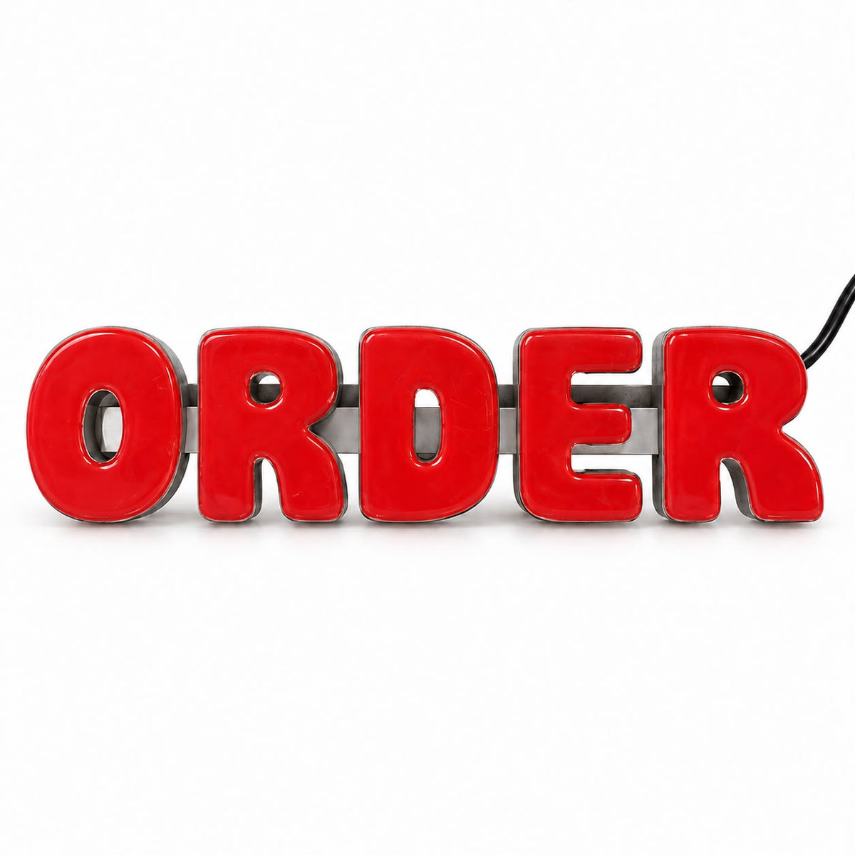 Illuminated ORDER Sign — 3D Metal Letters